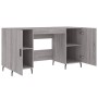 Escritorio madera de ingeniería gris Sonoma 140x50x75 cm de vidaXL, Escritorios - Ref: Foro24-829570, Precio: 123,07 €, Descu...