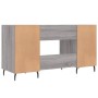 Escritorio madera de ingeniería gris Sonoma 140x50x75 cm de vidaXL, Escritorios - Ref: Foro24-829570, Precio: 123,07 €, Descu...