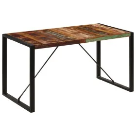 Recycled solid wood dining table 140x70x75 cm by vidaXL, Kitchen and dining tables - Ref: Foro24-247421, Price: 230,64 €, Dis...