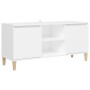 Mueble de TV con patas de madera maciza blanco 103,5x35x50 cm de vidaXL, Muebles TV - Ref: Foro24-805959, Precio: 77,20 €, De...