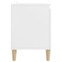 Mueble de TV con patas de madera maciza blanco 103,5x35x50 cm de vidaXL, Muebles TV - Ref: Foro24-805959, Precio: 77,20 €, De...