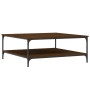 Mesa de centro madera de ingeniería marrón roble 100x100x40 cm de vidaXL, Mesas de centro - Ref: Foro24-832847, Precio: 85,11...