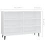 Aparador de madera contrachapada blanco 103,5x35x70 cm de vidaXL, Aparadores - Ref: Foro24-806040, Precio: 72,76 €, Descuento: %