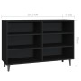 Aparador de madera contrachapada negro 103,5x35x70 cm de vidaXL, Aparadores - Ref: Foro24-806041, Precio: 71,12 €, Descuento: %