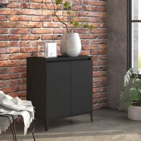 Aparador de madera contrachapada negro 60x35x70 cm de vidaXL, Aparadores - Ref: Foro24-806077, Precio: 63,07 €, Descuento: %