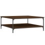 Mesa de centro madera de ingeniería marrón roble 100x100x40 cm de vidaXL, Mesas de centro - Ref: Foro24-832847, Precio: 85,11...
