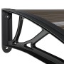 Marquesina de puerta policarbonato negro 150x100 cm de vidaXL, Toldos - Ref: Foro24-153573, Precio: 72,09 €, Descuento: %
