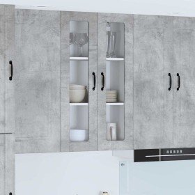Mueble de Cocina con estante Gris Concreto 60 x 31 x 100 cm en Armarios de cocina | Comprar online en Foru.es