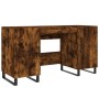 Escritorio madera de ingeniería roble ahumado 140x50x75 cm de vidaXL, Escritorios - Ref: Foro24-829577, Precio: 129,82 €, Des...