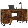 Escritorio madera de ingeniería roble ahumado 140x50x75 cm de vidaXL, Escritorios - Ref: Foro24-829577, Precio: 129,82 €, Des...