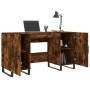 Escritorio madera de ingeniería roble ahumado 140x50x75 cm de vidaXL, Escritorios - Ref: Foro24-829577, Precio: 129,82 €, Des...
