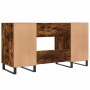 Escritorio madera de ingeniería roble ahumado 140x50x75 cm de vidaXL, Escritorios - Ref: Foro24-829577, Precio: 129,82 €, Des...