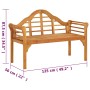 Banco de jardín madera maciza de acacia 125 cm de vidaXL, Bancos de jardín - Ref: Foro24-318550, Precio: 138,67 €, Descuento: %