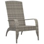 Silla de jardín Adirondack ratán sintético gris de vidaXL, Sillas de jardín - Ref: Foro24-319695, Precio: 113,47 €, Descuento: %