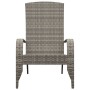 Silla de jardín Adirondack ratán sintético gris de vidaXL, Sillas de jardín - Ref: Foro24-319695, Precio: 113,47 €, Descuento: %