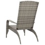 Silla de jardín Adirondack ratán sintético gris de vidaXL, Sillas de jardín - Ref: Foro24-319695, Precio: 113,47 €, Descuento: %