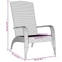 Silla de jardín Adirondack ratán sintético gris de vidaXL, Sillas de jardín - Ref: Foro24-319695, Precio: 113,47 €, Descuento: %