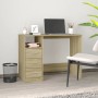 Escritorio cajones madera contrachapada Sonoma 102x50x76 cm de vidaXL, Escritorios - Ref: Foro24-823035, Precio: 82,78 €, Des...
