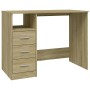 Escritorio cajones madera contrachapada Sonoma 102x50x76 cm de vidaXL, Escritorios - Ref: Foro24-823035, Precio: 82,78 €, Des...