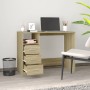 Escritorio cajones madera contrachapada Sonoma 102x50x76 cm de vidaXL, Escritorios - Ref: Foro24-823035, Precio: 82,78 €, Des...