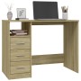 Escritorio cajones madera contrachapada Sonoma 102x50x76 cm de vidaXL, Escritorios - Ref: Foro24-823035, Precio: 82,78 €, Des...