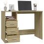 Escritorio cajones madera contrachapada Sonoma 102x50x76 cm de vidaXL, Escritorios - Ref: Foro24-823035, Precio: 82,78 €, Des...