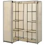 Armario de esquina color crema 130x87x169 cm de vidaXL, Armarios roperos - Ref: Foro24-282451, Precio: 52,05 €, Descuento: %