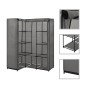Armario de esquina gris 130x87x169 cm de vidaXL, Armarios roperos - Ref: Foro24-282452, Precio: 56,77 €, Descuento: %
