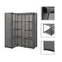 Armario de esquina gris 130x87x169 cm de vidaXL, Armarios roperos - Ref: Foro24-282452, Precio: 56,16 €, Descuento: %