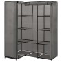 Armario de esquina gris 130x87x169 cm de vidaXL, Armarios roperos - Ref: Foro24-282452, Precio: 56,77 €, Descuento: %