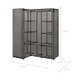 Armario de esquina gris 130x87x169 cm de vidaXL, Armarios roperos - Ref: Foro24-282452, Precio: 56,77 €, Descuento: %