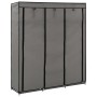 Armario con compartimentos y varillas tela gris 150x45x175 cm de vidaXL, Armarios roperos - Ref: Foro24-282456, Precio: 44,64...