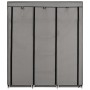 Armario con compartimentos y varillas tela gris 150x45x175 cm de vidaXL, Armarios roperos - Ref: Foro24-282456, Precio: 44,64...