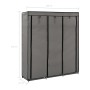 Armario con compartimentos y varillas tela gris 150x45x175 cm de vidaXL, Armarios roperos - Ref: Foro24-282456, Precio: 44,64...