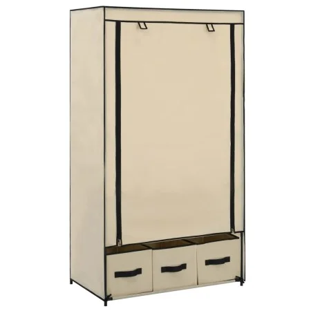 Armario de tela color crema 87x49x159 cm de vidaXL, Armarios roperos - Ref: Foro24-282459, Precio: 47,88 €, Descuento: %