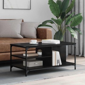 Mesa de Café Roble Negro 100 x 50 x 45 cm Madera contrachapada en Mesas de centro | Comprar online en Foru.es