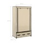 Armario de tela color crema 87x49x159 cm de vidaXL, Armarios roperos - Ref: Foro24-282459, Precio: 53,29 €, Descuento: %