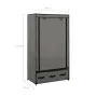 Armario de tela gris 87x49x159 cm de vidaXL, Armarios roperos - Ref: Foro24-282460, Precio: 47,88 €, Descuento: %