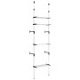 Sistema de armario telescópico con estantes aluminio de vidaXL, Armarios roperos - Ref: Foro24-321106, Precio: 58,98 €, Descu...