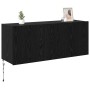 Mueble de TV Montado en la Pared Roble Negro 100 x 35 x 41 cm en Muebles TV | Comprar online en Foru.es