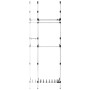 Sistema de armario telescópico con barras y estante aluminio de vidaXL, Armarios roperos - Ref: Foro24-321114, Precio: 59,96 ...
