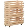 Carrito para verduras madera maciza de pino 57x30x80 cm de vidaXL, Carros de cocina y comedor - Ref: Foro24-327326, Precio: 8...