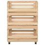 Carrito para verduras madera maciza de pino 57x30x80 cm de vidaXL, Carros de cocina y comedor - Ref: Foro24-327326, Precio: 8...
