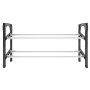 Zapatero extensible con dos estantes 119x24x37 cm de vidaXL, Zapateros y organizadores de calzado - Ref: Foro24-344369, Preci...