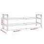 Zapatero extensible con dos estantes 119x24x37 cm de vidaXL, Zapateros y organizadores de calzado - Ref: Foro24-344369, Preci...