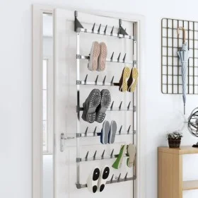 Zapatero colgante plateado 66x13x139 cm de vidaXL, Zapateros y organizadores de calzado - Ref: Foro24-344372, Precio: 39,97 €...