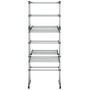 Tendedero de 3 niveles con ruedas plateado 60x70x129 cm de vidaXL, Tendederos y perchas - Ref: Foro24-344376, Precio: 86,59 €...