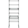 Tendedero de 3 niveles con ruedas plateado 60x70x129 cm de vidaXL, Tendederos y perchas - Ref: Foro24-344376, Precio: 85,41 €...