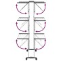 Tendedero de 3 niveles con ruedas plateado 60x70x129 cm de vidaXL, Tendederos y perchas - Ref: Foro24-344376, Precio: 86,59 €...