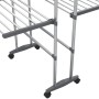 Tendedero de 3 niveles con ruedas plateado 60x70x129 cm de vidaXL, Tendederos y perchas - Ref: Foro24-344376, Precio: 86,59 €...